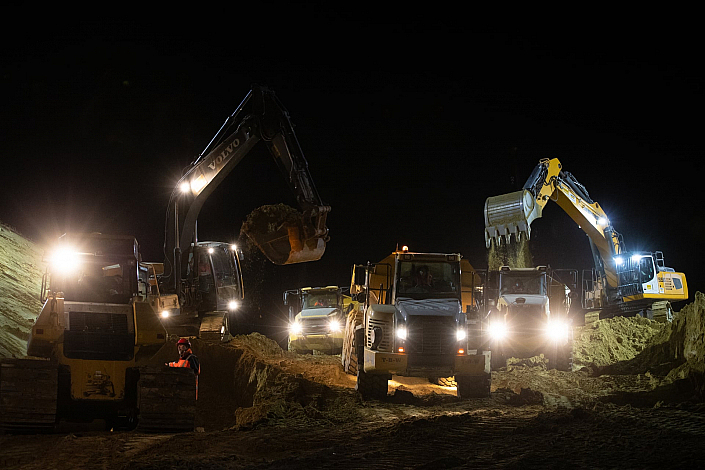 Spie Batignolles Valerian -Chantier CDG express - Mitry Mory Opération coup de poing sur le chantier du CDG express zone G et H