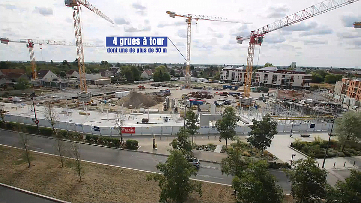 Time lapse de la construction du Collège avenue des droits de l'homme à Orléans par le département du Loiret